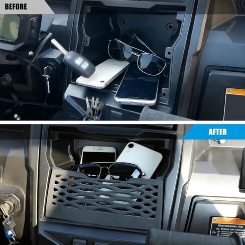 Under Dash Net with Anti-Slip Tray Compatible with 2020-2026 Kawasaki Teryx KRX 1000/2023 KRX4 1000 Accessories Dashboard Storage Place, Replace #99994-1340 in Saudi Arabia