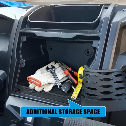 Under Dash Net with Anti-Slip Tray Compatible with 2020-2026 Kawasaki Teryx KRX 1000/2023 KRX4 1000 Accessories Dashboard Storage Place, Replace #99994-1340 in Saudi Arabia