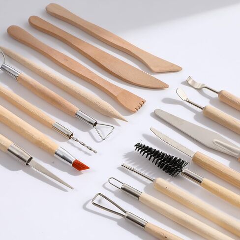 44 Pcs Clay Sculpting Tools Kit, Double Sided Polymer Clay Tool Set for Pottery, Ceramics and Air Dry Modeling, with Carrying Case Bag in Kuwait