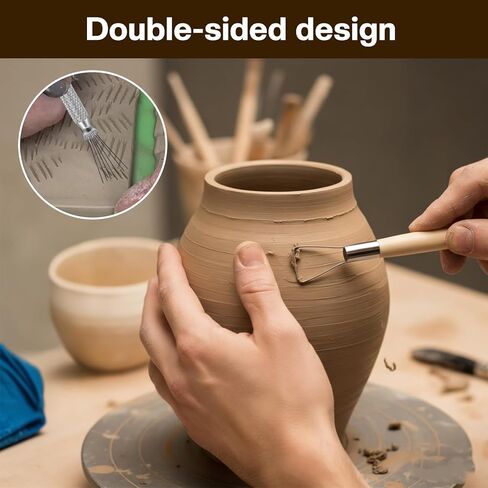 44 Pcs Clay Sculpting Tools Kit, Double Sided Polymer Clay Tool Set for Pottery, Ceramics and Air Dry Modeling, with Carrying Case Bag in Kuwait