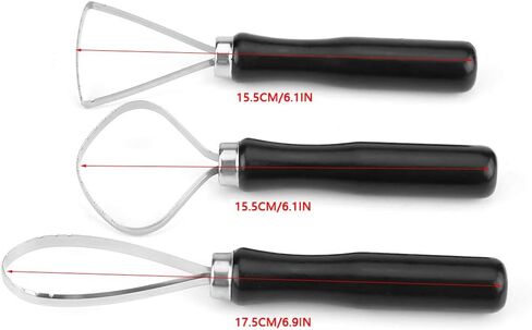 KooingTech Clay Tools, Clay Sculpting Tools 3 PCS, Clay Carving Tools with Handmade Handle Wooden Sculpture Tools, Pottery Sculpting Tools, Sawtooth Steel Pottery Tools for Carving in Kuwait