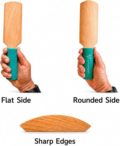 KYVERNOST Large Pottery Paddle for Clay, Dual-Surface Wooden Clay Shaping Tool with Anti-Stick Fabric Sleeves, Foam Grip & 2 Spare Handles for Ceramic Handbuilding, Bowls, Mugs & Vases in Saudi Arabia