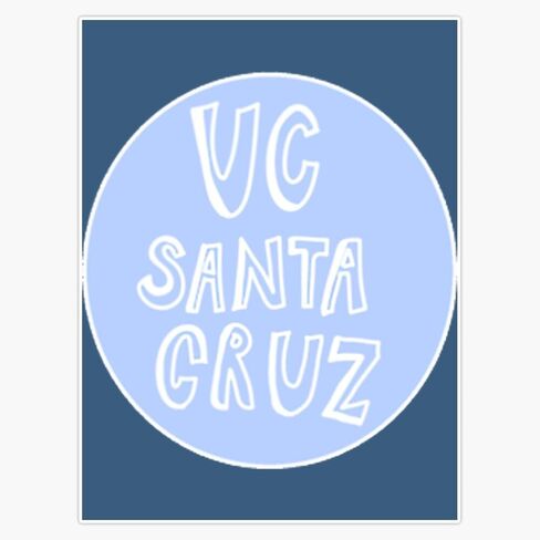 MAGNET UC Santa Cruz Light Blueta Cruz Magnetic Bumper Sticker 5" in Kuwait