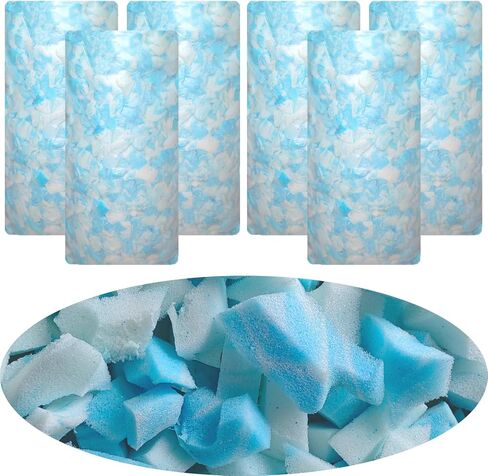 Bean Bag Filler, 10 Pounds Comfortable and Soft Shredded Memory Foam Filling Without Gel, Premium Random Colors BeanBag Stuffing for Various Pillows/Punching Bag/Couch Cushions/Pouf/Dog Bed in Kuwait