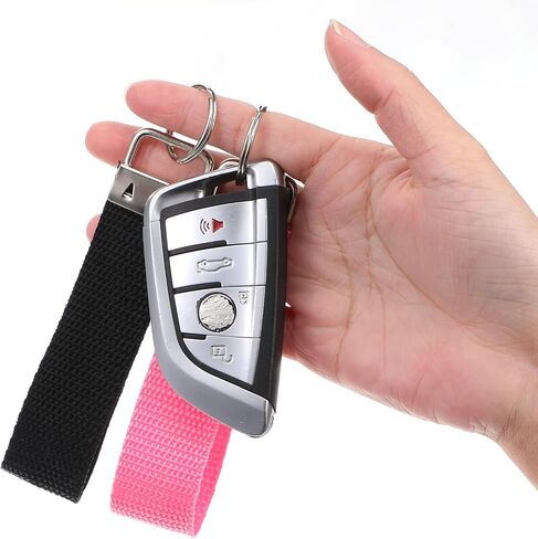 Dimeho Key Fob Hardware 150 Pcs, 1 Inch Keychain Wristlet Bulk Silver Metal Key Lanyard Keys Chain Making Hardware Supplies for Making Keys Chains Bags Hand Craft in Kuwait