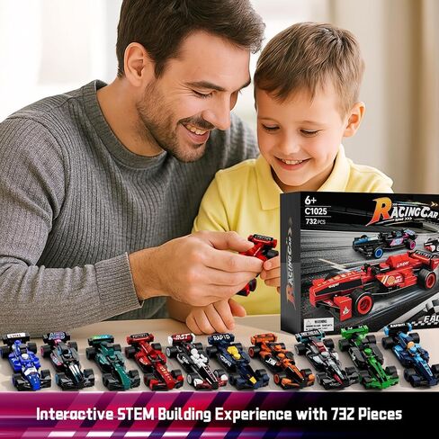 F1 Racing Car Building Block, F1 Speed Champions Toy,732 Pcs Model Car Kit, 10 Pack-Building Sets for Kids, Boys & Girls, Adults, Home Decor or Play, Gift Ideas for Birthdays, Christmas in Saudi Arabia