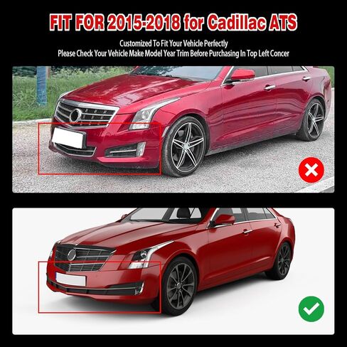 Front Bumper Lip Compatible with 2015 2016 2017 2018 for Cadillac ATS Coupe Base/Luxury 2015-2018 for Cadillac ATS Sedan Base/Luxury 2015-2016 for ATS Coupe Premium Glossy Black Front Lip in Saudi Arabia