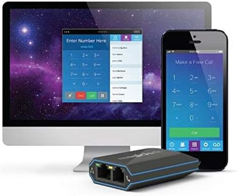 محول الهاتف MagicJackGO 2017 VOIP المحمول للمنزل وخدمة الهاتف الرقمي أثناء التنقل. قم بإجراء مكالمات محلية وبعيدة المدى غير محدودة إلى الولايات المتحدة وكندا. لا فاتورة شهرية. 2017 (1 حزمة) in Kuwait