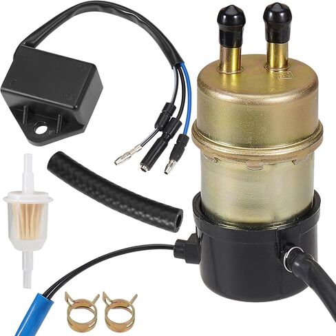 مضخة الوقود الكهربائية 12 فولت لـ Kawasaki Mule 49040-1055 KAF620 3000 3010 3020 2520 2500 2510 1000 (8 مللي متر داخل/مخرج) مع 27034-1053 in Kuwait