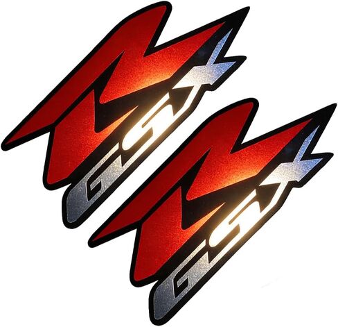 Motorcycle Reflective Flexible Vehicle Sticker Decorative Vinyl Bumper Sticks Gas Fuel Tank Badge Emblem Decals Sticker Compatible with GSXR 600 1000 750 1300 GSX-R in Saudi Arabia