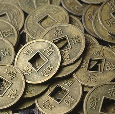 100PCS Ritual-Grade Feng Shui Lucky Coins | 13mm Brass-Tone Alloy Chinese Fortune Coins for Temples, Altars & Artisan Use in Kuwait