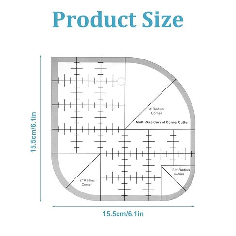 Rulers for Quilting and Sewing, Quilt Ruler Curved Corner Cutter Ruler Acrylic Quilting Templates for DIY Sewing in Kuwait