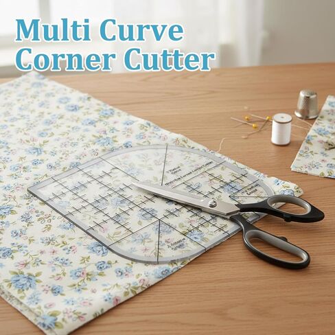 Rulers for Quilting and Sewing, Quilt Ruler Curved Corner Cutter Ruler Acrylic Quilting Templates for DIY Sewing in Kuwait