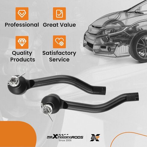 maxpeedingrods 2 قطعة نهاية قضيب التعادل الخارجي الأمامي لنيسان ألتيما 2007-2015 نيسان ماكسيما 2009-2018 نيسان مورانو 2009-2012 FWD إنفينيتي QX70 2014-2017 إنفينيتي FX37 2013، ES800357 ES800358 in Kuwait