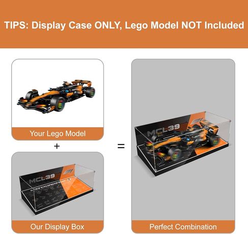 Display Case for Lego 42228 McLaren MCL39 F1 Car, Premium Acrylic Dustproof Showcase with LED Lighting to Showcase Your Building Kit (Only Case - Model Not Included) in Saudi Arabia