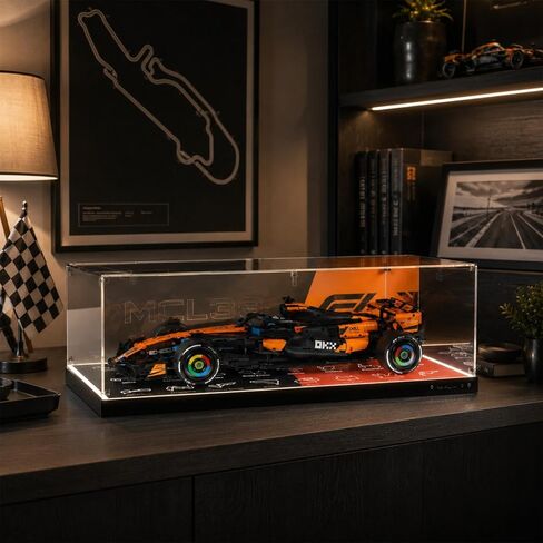 Display Case for Lego 42228 McLaren MCL39 F1 Car, Premium Acrylic Dustproof Showcase with LED Lighting to Showcase Your Building Kit (Only Case - Model Not Included) in Saudi Arabia