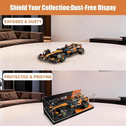 Display Case for Lego 42228 McLaren MCL39 F1 Car, Premium Acrylic Dustproof Showcase with LED Lighting to Showcase Your Building Kit (Only Case - Model Not Included) in Saudi Arabia