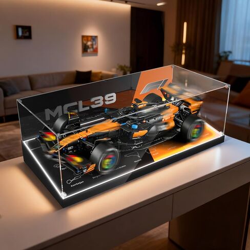 Display Case for Lego 42228 McLaren MCL39 F1 Car, Premium Acrylic Dustproof Showcase with LED Lighting to Showcase Your Building Kit (Only Case - Model Not Included) in Saudi Arabia