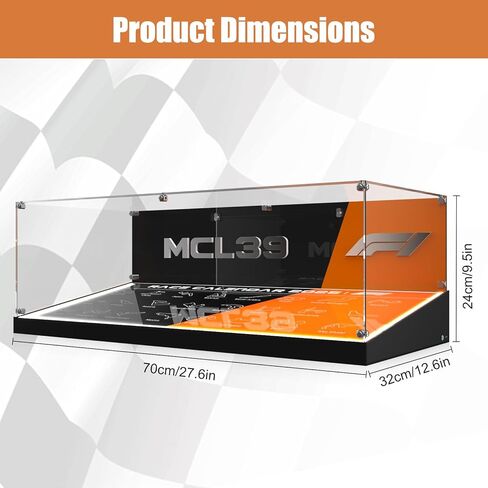 Display Case for Lego 42228 McLaren MCL39 F1 Car, Premium Acrylic Dustproof Showcase with LED Lighting to Showcase Your Building Kit (Only Case - Model Not Included) in Saudi Arabia