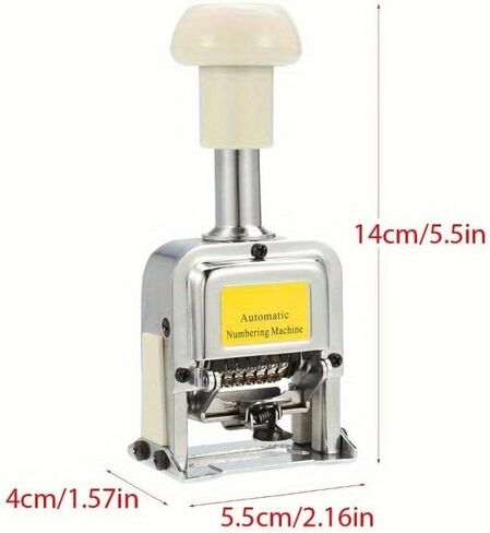 7 Digit Automatic Numbering Machine Self-Inking Number Stamp Manual Number Coding Machine for Office File Invoice Marking in Kuwait
