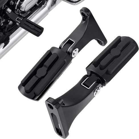 Amazicha Passenger Footpegs Passenger Mini Foot Pegs Footboard Fit for Harley Davidson Touring Road King Electra Glide Road Glide Street Glide 1993-2024, Chrome in Kuwait