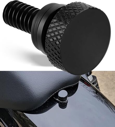 Smallest Knurled Fender Rear Seat Bolt Screw 1/4"-20 Thread Compatible with Harley Davidson Touring Electra Glide,Street Glide,Road Glide,Road King,Softail,Dyna,Sportster 1996-2026 (Black Bolt) in Saudi Arabia