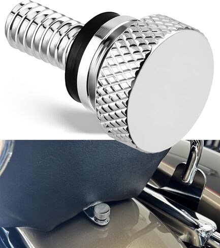 Smallest Knurled Fender Rear Seat Bolt Screw 1/4"-20 Thread Compatible with Harley Davidson Touring Electra Glide,Street Glide,Road Glide,Road King,Softail,Dyna,Sportster 1996-2026 (Black Bolt) in Saudi Arabia