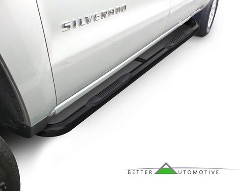 Side Steps Running Boards Fit 2001-2018 Chevy Silverado/GMC Sierra 1500 | 2001-2019 Chevy Silverado/GMC Sierra 2500 3500 Crew Cab Truck Pickup 3" Black Nerf Bars 2 pcs in Saudi Arabia