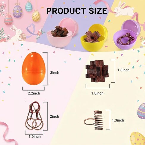 24 Pcs Brain Teaser Puzzles for Adults - Metal & Wooden 3D IQ Test Logic Game, Unlock Interlocking Brain Puzzle Toys for Teens Kids, Smart Educational Desk Toy for Mind Challenges in Saudi Arabia