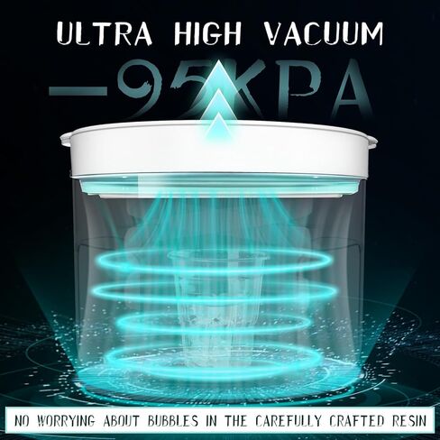2026 Upgraded Resin Bubble Remover Machine with Timer | 95kPa Resin Vacuum Chamber, 3–9 Minutes Efficient 99% Bubble Removal, 2L Epoxy Resin Bubble Remover Machine for Resin Molds Arts Crafts (Blue) in Kuwait