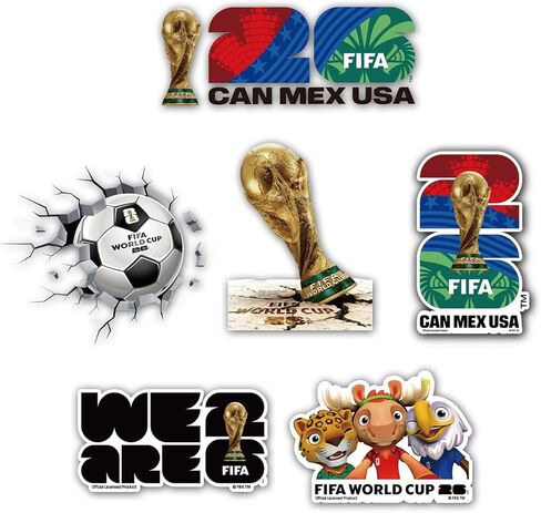 FIFA World Cup 26™ Car Stickers, Official Licensed Product, New York New Jersey Theme, Mascot and Trophy Design (FIFA 2026, FIFA-A) in Saudi Arabia