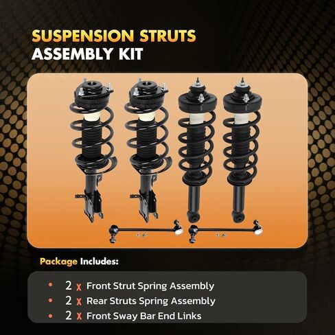 OCPTY Front Rear Complete Strut Assemblies For Dodge Journey 2011 12 13 14 15 16 17 18 2019 Suspension Kit Full Set With 4 Coil Spring 4 Sway Bar Links Replaces 172509 172896 K750382 8pcs in Kuwait