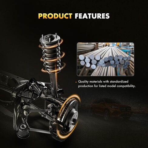 OCPTY Front Rear Complete Strut Assemblies For Dodge Journey 2011 12 13 14 15 16 17 18 2019 Suspension Kit Full Set With 4 Coil Spring 4 Sway Bar Links Replaces 172509 172896 K750382 8pcs in Kuwait
