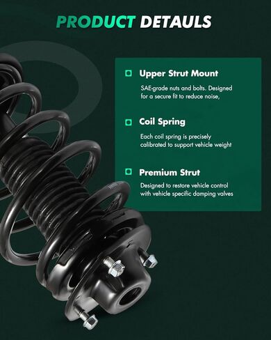 SCITOO Front Pair Strut & Spring Complete Assembly Compatible with 1998-2003 for Toyota Sienna Complete Struts 171438 171437 in Kuwait