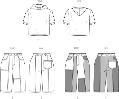 Simplicity SS3013A حزمة نمط خياطة تي شيرت وجينز للأطفال الصغار، رمز التصميم S3013، المقاسات 1/2-1-2-3-4، متعدد الألوان in Kuwait
