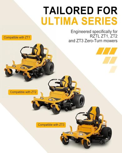 Steel Fender Kit Compatible with Cub Cadet Ultima Series ZT1 ZT2 ZT3 Zero-Turn Mowers, Heavy Duty Replacement Rear Mud Guards, Yellow Powder Coated Finish in Saudi Arabia