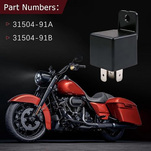 31504-91A Starter Relay for Harley 1991-2008 Touring Road Glide Electra Glide Street Glide Road King for FXRP Police for 1992-2008 Big Twin,1992-2004 Sportsters XL,1995-2000 Dyna,1995-2007 Softail in Saudi Arabia