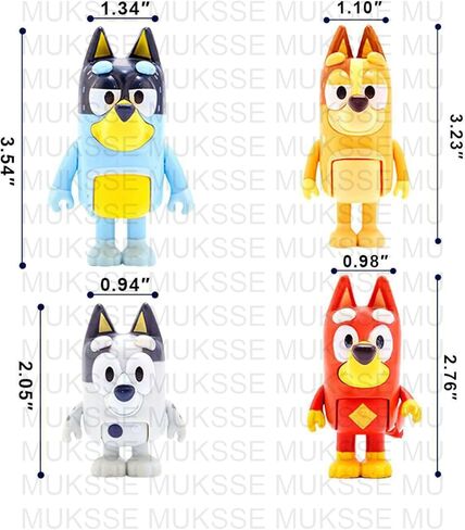 Bluеу Toys 12-Pack, Wolfs Action Figures Playset, Wolves Figurines Family and Friends Set, Cake Toppers 2-3.5 Inch in Saudi Arabia