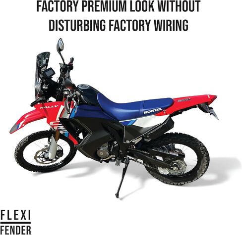 Flexible Tail Tidy Fender Eliminator Kit for Honda CRF300L & CRF300L Rally | Uses Factory Tag Light & Wiring | No Cutting or Soldering | Plug-and-Play | Flexible Polymer | Made by Flexi Fender in Saudi Arabia