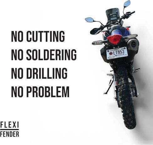 Flexible Tail Tidy Fender Eliminator Kit for Honda CRF300L & CRF300L Rally | Uses Factory Tag Light & Wiring | No Cutting or Soldering | Plug-and-Play | Flexible Polymer | Made by Flexi Fender in Saudi Arabia