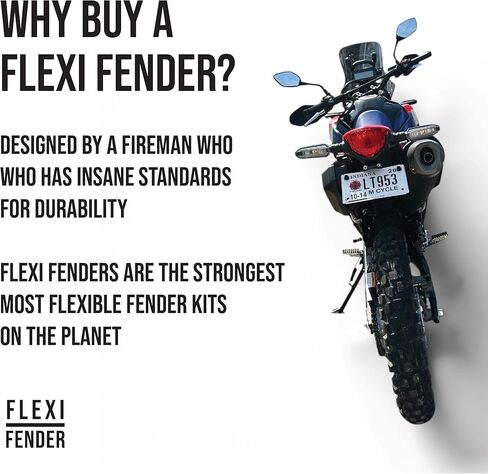 Flexible Tail Tidy Fender Eliminator Kit for Honda CRF300L & CRF300L Rally | Uses Factory Tag Light & Wiring | No Cutting or Soldering | Plug-and-Play | Flexible Polymer | Made by Flexi Fender in Saudi Arabia