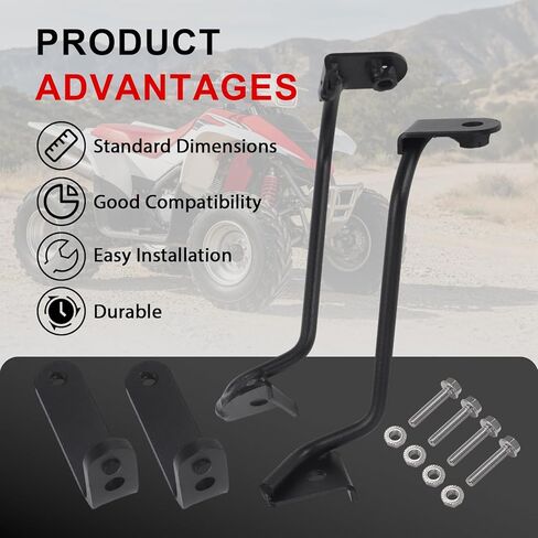 Front Fender Bracket Kit for Honda 400ex TRX 1999-2007–Complete Upgrade Set with 2 Support Brackets & Bolts, Bolt-On Installation, Thicker Iron for Added Strength, Durable in Kuwait