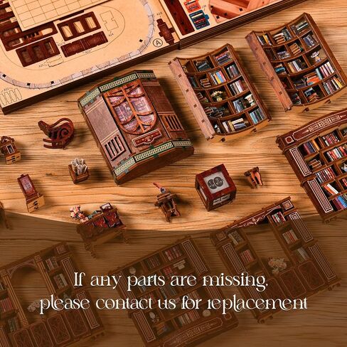 DIY Book Nook Kit, 3D Wooden Puzzle Miniature Booknook Bookend Bookshelf Decor with LED Light,Cherry Blossom Bookstore Bookshelf Insert Booknook, Book Nook Kits for Adults in Saudi Arabia