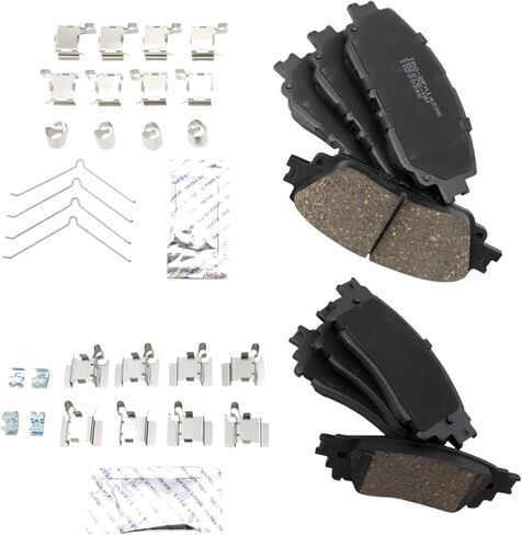 Front and Rear Brake Pads Ceramic Hardware Compatible with 2021-2022 Lexus ES250 ES300h ES350 2019-2023 UX200 UX250h 2019-2022 Toyota Avalon Camry C-HR RAV4 Venza in Saudi Arabia