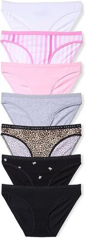 Victoria's Secret Women's Cotton Bikini Underwear, Moderate Coverage Panties for Women, Multi Pack, Holiday Advent (XL) in Kuwait