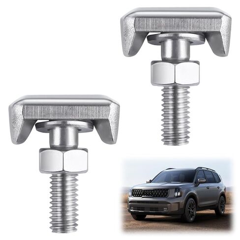 مجموعة البطارية الطرفية T-Bolt Kit 2 حزمة من الفولاذ المقاوم للصدأ كابل بطارية السيارة الموتر T Bolt المسمار استبدال الجوز الطرفي متوافق مع Dorman 64740، GM 19116852، VW 6X0-915-138، BMW 61128373946 in Kuwait