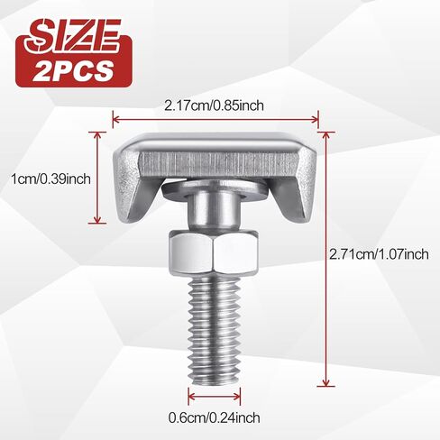 مجموعة البطارية الطرفية T-Bolt Kit 2 حزمة من الفولاذ المقاوم للصدأ كابل بطارية السيارة الموتر T Bolt المسمار استبدال الجوز الطرفي متوافق مع Dorman 64740، GM 19116852، VW 6X0-915-138، BMW 61128373946 in Kuwait