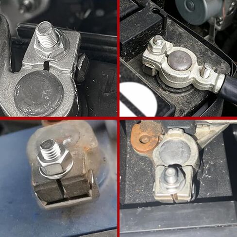 مجموعة البطارية الطرفية T-Bolt Kit 2 حزمة من الفولاذ المقاوم للصدأ كابل بطارية السيارة الموتر T Bolt المسمار استبدال الجوز الطرفي متوافق مع Dorman 64740، GM 19116852، VW 6X0-915-138، BMW 61128373946 in Kuwait