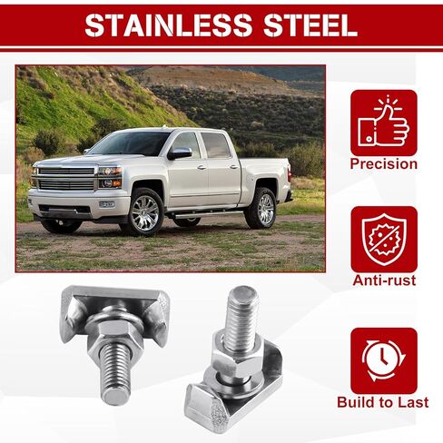 مجموعة البطارية الطرفية T-Bolt Kit 2 حزمة من الفولاذ المقاوم للصدأ كابل بطارية السيارة الموتر T Bolt المسمار استبدال الجوز الطرفي متوافق مع Dorman 64740، GM 19116852، VW 6X0-915-138، BMW 61128373946 in Kuwait