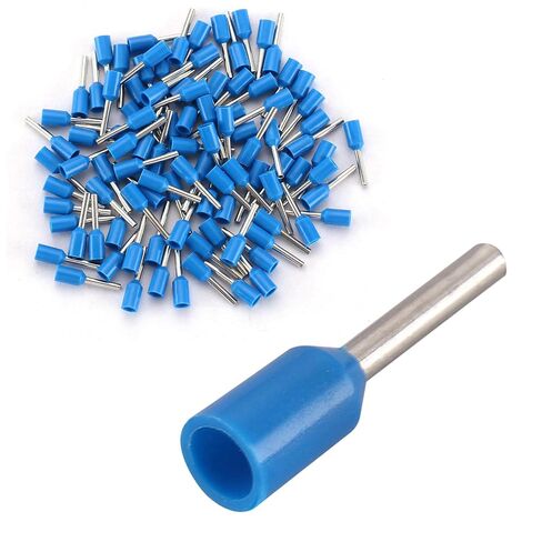 Baomain AWG 14/2.5mm² سلك النحاس تجعيد موصل معزول الطويق دبوس نهاية الحبل E2510 الأزرق حزمة من 1000 in Saudi Arabia